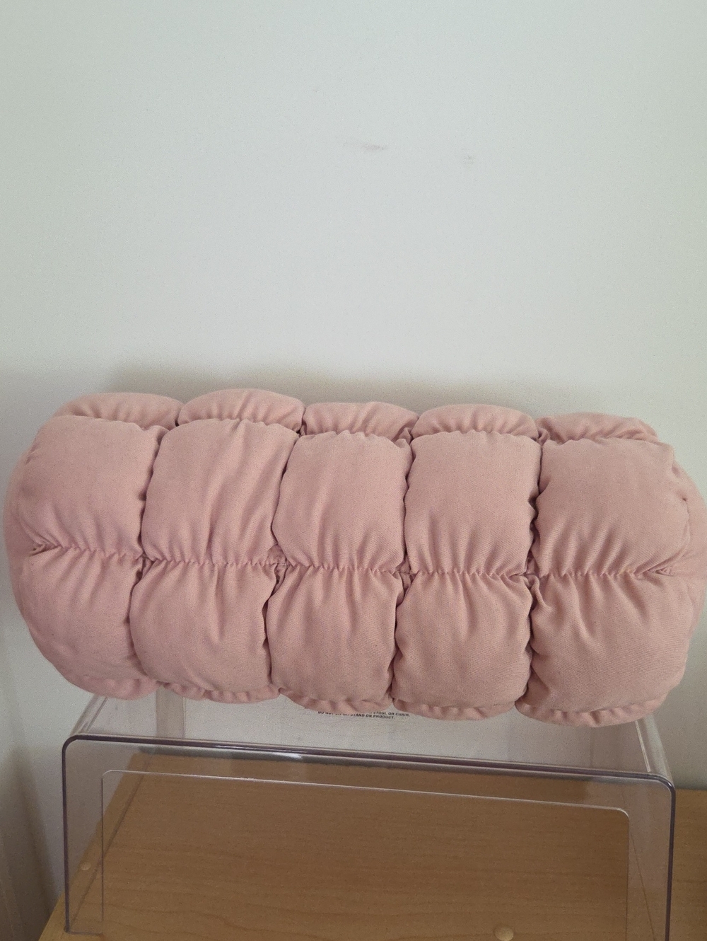 Room Essentials Quilted Bolster Pillow - Dusty Rose